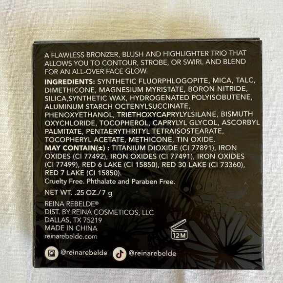 Reina Rebelde On Your Face Contour Color Trio Adorada Full Size Bronzer Blush - Picture 5 of 6